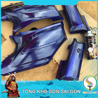 Chai sơn xịt Samurai màu xanh tím H211