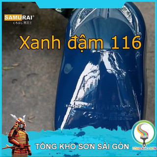 Combo Bình Sơn xịt màu xanh đậm 116 son xit Samurai
