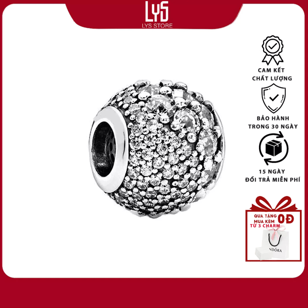 Charm bạc S925 Round Bạc S925 Charm 1120