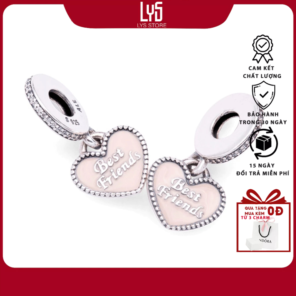 Charm bạc Lys S925 - Best friend Charm 1382