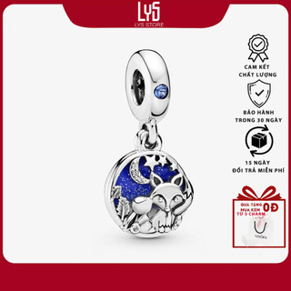  Charm bạc hồ ly Lucky Blue Fox Amulet Charm 1198 - Bạc S925 