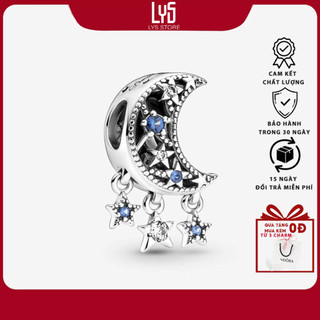 Charm bạc star & crescent moon ánh trăng và sao charm 1145 - bạc s925