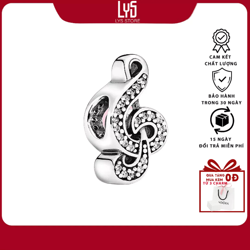 Charm Bạc Lys Silver Musical Note nốt nhạc 1248 - Charm Bạc S925 cao cấp