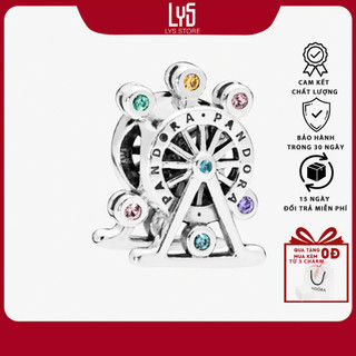  Charm Bạc S925 Vòng Xoay Nhiều Màu Sắc Ferris Wheel Charm Multi-Colored Crystal1588 