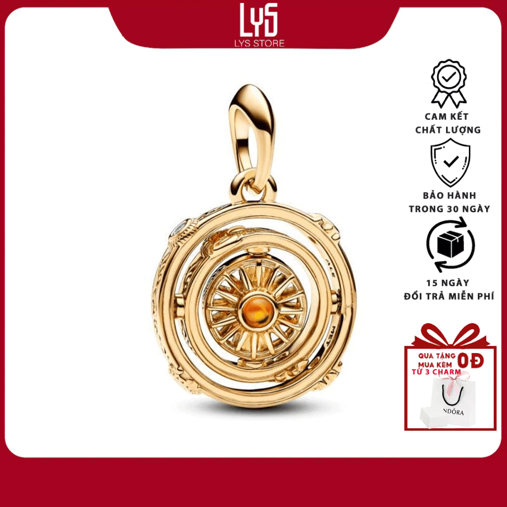 Charm bạc S925 Đĩa Quay Thiên Văn Game of Thrones Spinning Astrolabe 1578