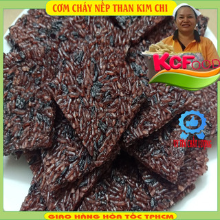 Cơm cháy nếp than chưa chiên Kim Chi [GÓI 0.5KG Size 4x4 than ~45 miếng ] nở đều, giòn xốp,  gạo nếp tươi ngon 100%