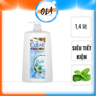 Dầu Gội Sạch Gàu Clear Mát Lạnh Bạc Hà 1.4kg - Mỹ Phẩm Ola