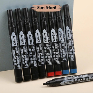 Bút lông dầu không xóa được AOWA bút dạ dầu nét to mực đậm - Sun Store