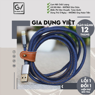 [Hàng Loại 1] Dây cáp sạc bọc vải bò, vải dù cao cấp - Bảo Hành 12 tháng