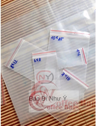 500gr túi zip chỉ đỏ nhiều size(Hàng có sẵn)