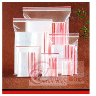 500gr túi zip chỉ đỏ nhiều size(Hàng có sẵn)