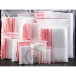 500gr túi zip chỉ đỏ nhiều size(Hàng có sẵn)