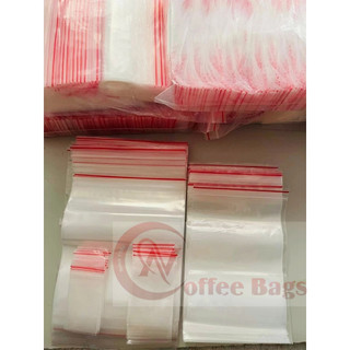 500gr túi zip chỉ đỏ nhiều size(Hàng có sẵn)
