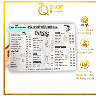 Menu gỗ khắc laser viền chữ nhật kích thước A4(20*30cm) thiết kế và làm theo yêu cầu của quý khách