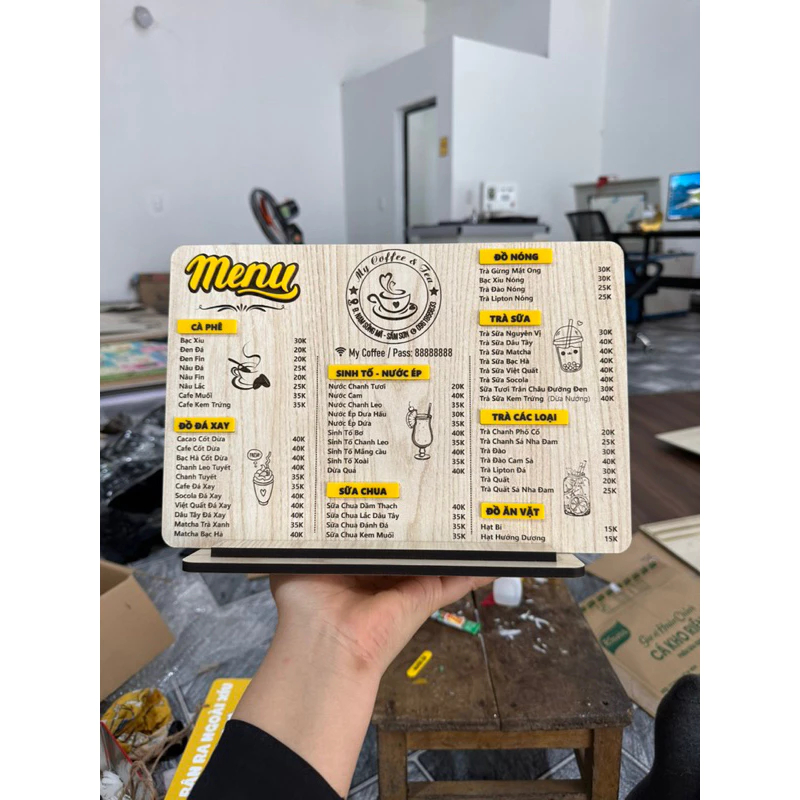 KỆ/ ĐẾ để kê menu, bảng decor 🍀