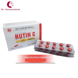 Rutin C Đại Uy/ Rutin C Hà Thành - Bổ Sung Vitamin C Giúp Tăng Tính Bền Mạch Máu, Giảm Chảy Máu Chân Răng - Hộp 100 Viên