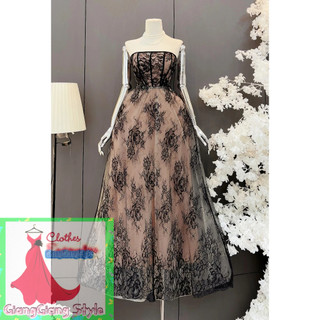 VÁY REN LƯỚI HOA CÚP FORM VINTAGE 210524
