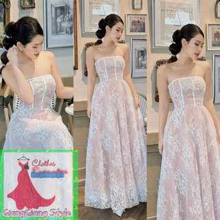 VÁY REN LƯỚI HOA CÚP FORM VINTAGE 210524