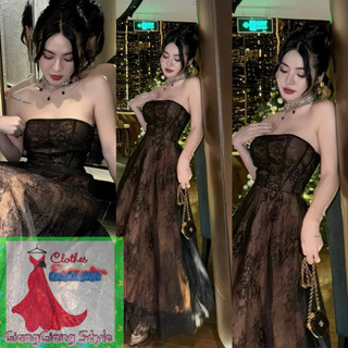 VÁY REN LƯỚI HOA CÚP FORM VINTAGE 210524
