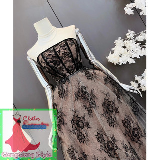 VÁY REN LƯỚI HOA CÚP FORM VINTAGE 210524