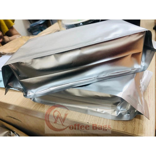 {1kg/size} túi 4 cạnh bạc, dùng đựng bột, trà, cafe