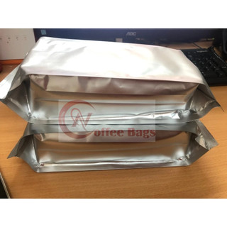 {1kg/size} túi 4 cạnh bạc, dùng đựng bột, trà, cafe