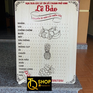 Menu khắc gỗ bản đặc biệt