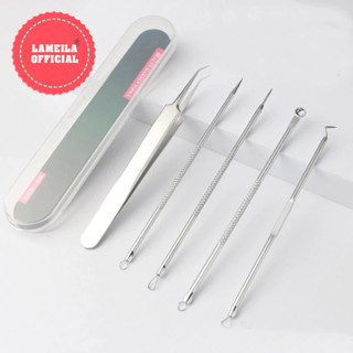  Dụng cụ lấy mụn bộ 5 món lấy mụn inox cao cấp không rỉ P0632 
