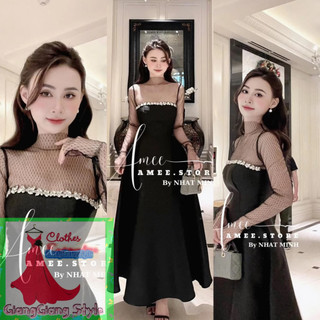 VÁY TAPTA VINTAGE PHỐI LƯỚI ĐÍNH HẠT 300824