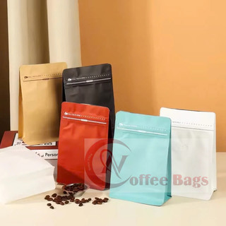 {1kg/size} - Túi 8 cạnh MÀNG GHÉP đựng cafe ĐÃ ĐÓNG VALVE - [Màu Trắng sữa - màu đen, Đỏ, giấy kraft, Bạc, Đồng...]