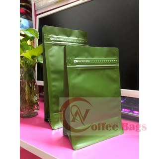 {1kg/size} - Túi 8 cạnh MÀNG GHÉP đựng cafe ĐÃ ĐÓNG VALVE - [Màu Trắng sữa - màu đen, Đỏ, giấy kraft, Bạc, Đồng...]