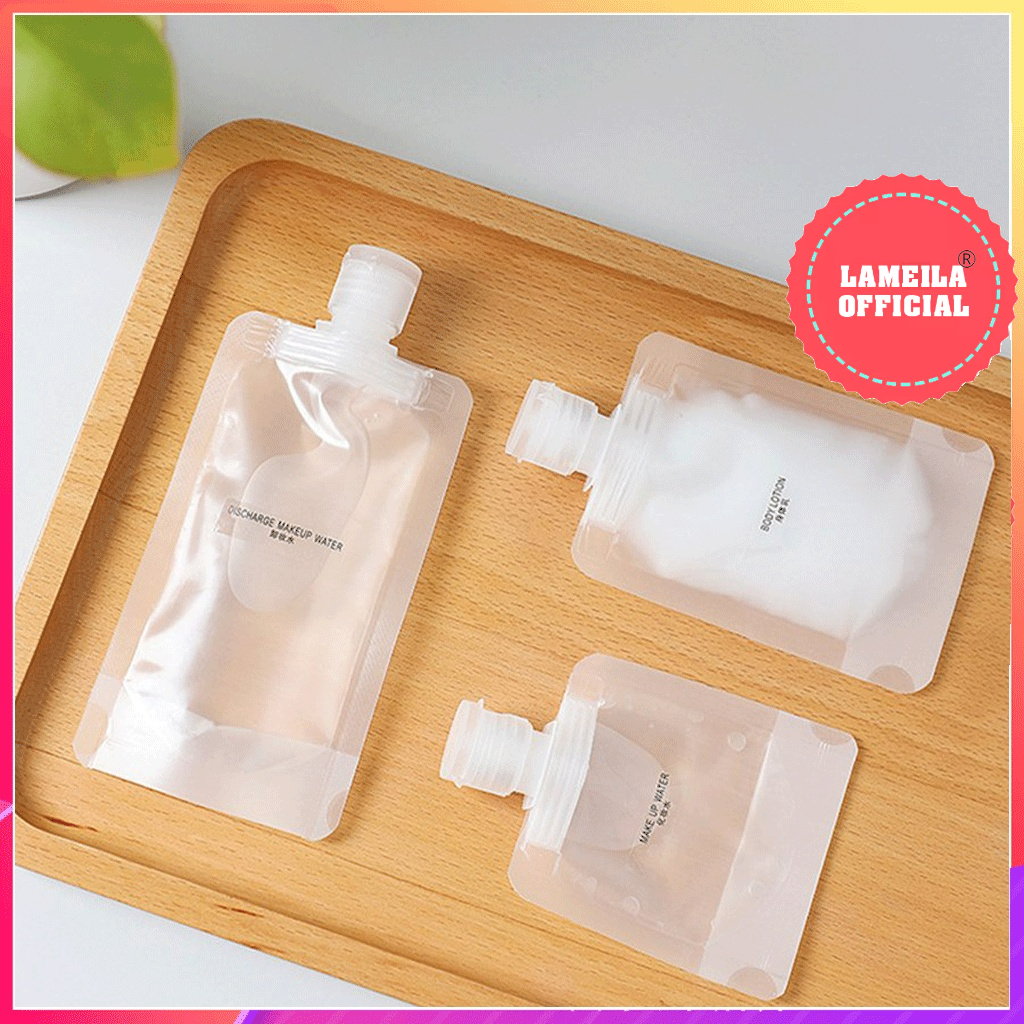 (Combo 2) Túi chiết mỹ phẩm 100ml 50ml 30ml Túi Chiết Dầu Gội, Dầu Xả, Sữa Tắm Có Thể Tái Sử Dụng P0390