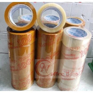 Combo 1 cây băng keo 6 cuộn 100yard 1.2kg (MUA 5 CÂY ĐƯỢC TẶNG KÈM 1 DAO CẮT NHỰA)