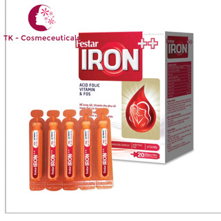 FESTAR IRON ++ Bổ Sung Sắt, Acid Folic Và Vitamin - Hộp 20 ống