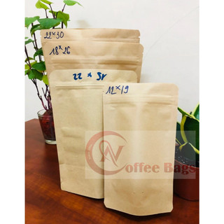 {GIÁ THANH LÝ - 1kg/size} túi giấy kraft đáy đứng giá rẻ (có cửa sổ - không cửa sổ)
