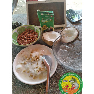 2 BỊCH ĐẬU PHỘNG RANG VÀNG ĂN KÈM DỪA SÁP