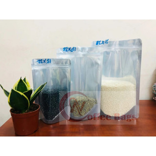 [500gr/size] túi zipper 1 mặt bạc đáy đứng