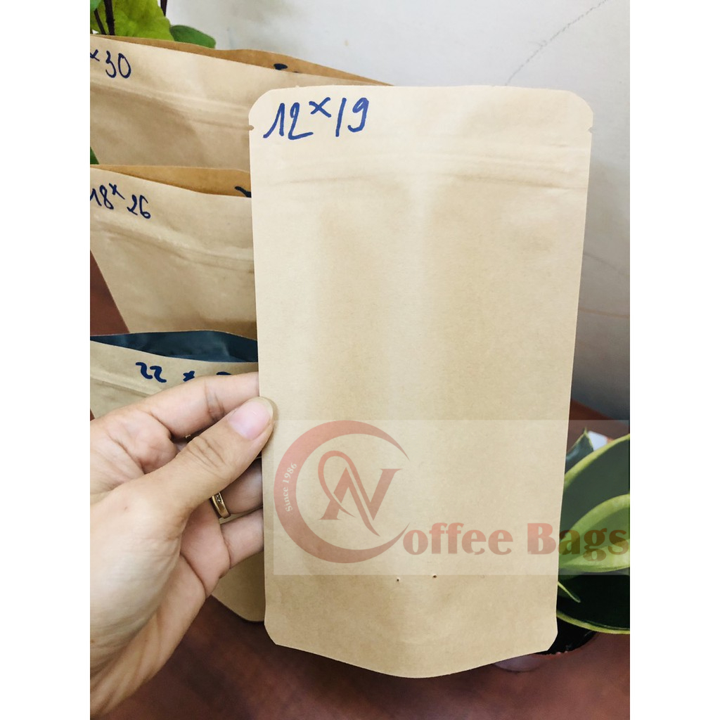 {GIÁ THANH LÝ - 1kg/size} túi giấy kraft đáy đứng giá rẻ (có cửa sổ - không cửa sổ)