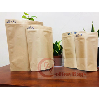 {GIÁ THANH LÝ - 1kg/size} túi giấy kraft đáy đứng giá rẻ (có cửa sổ - không cửa sổ)