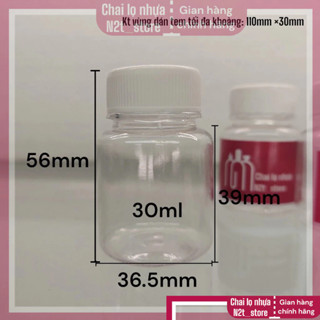 Set 50 Lọ Nhựa Rỗng Trong Suốt Dung Tích 30ml