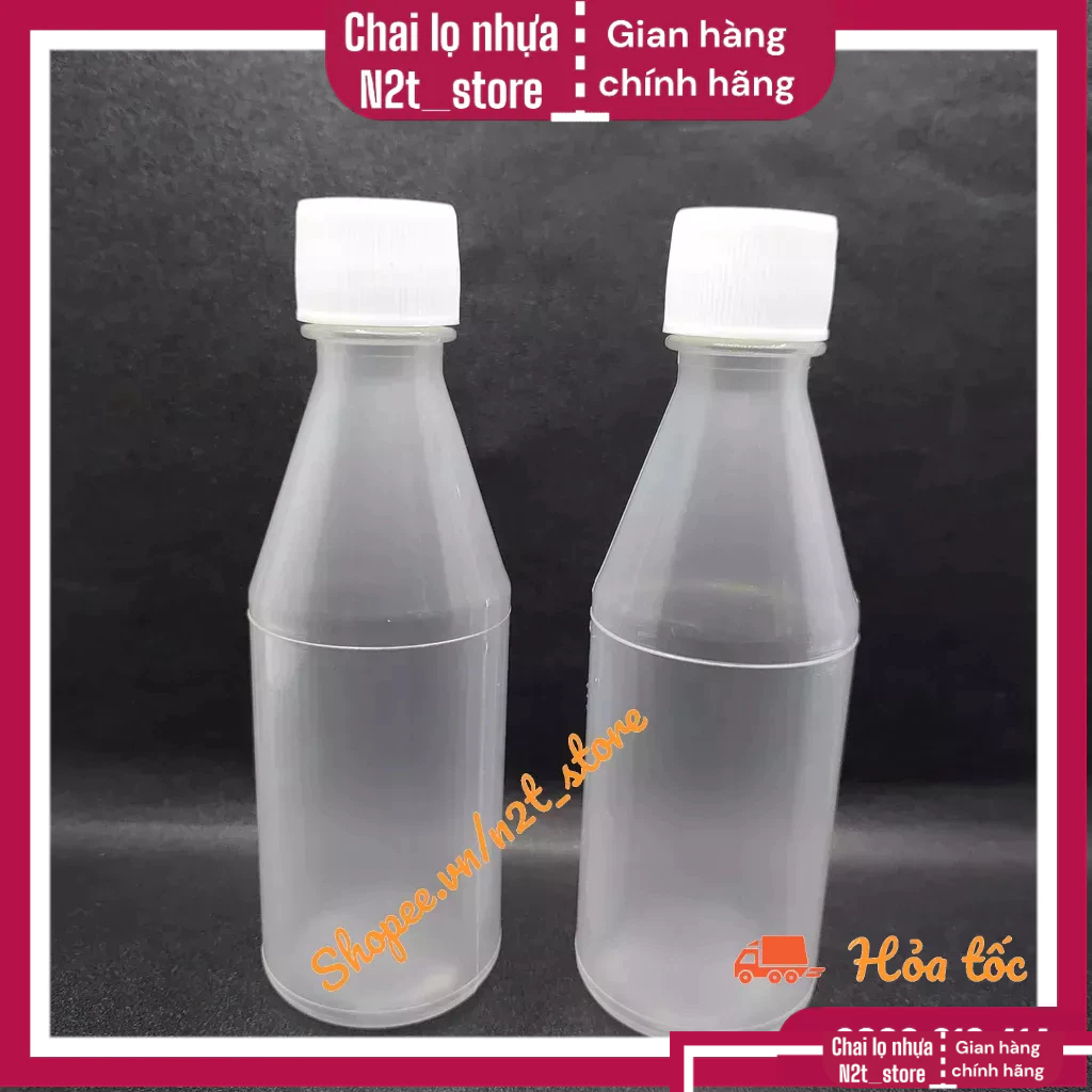 Vỏ chai nhựa đựng nước, siro 100ml, Chai Nhựa Cao Cổ, Set 20 chai
