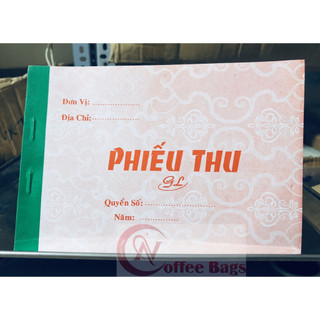 1 quyển Phiếu thu - 2 liên 100 tờ 50 bộ