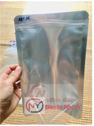 200gr túi zip bạc đáy đứng