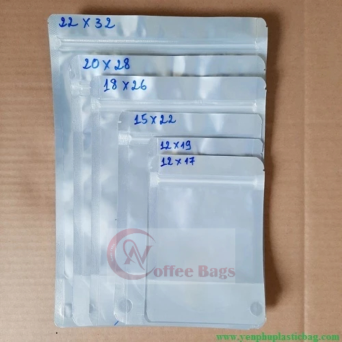 200gr túi zip bạc đáy đứng(nhiều size, hàng có sẵn)