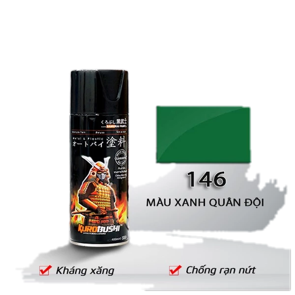 Sơn xịt màu xanh bộ đội Samurai mã 146