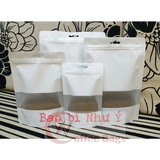 [1kg/size] túi zipper sữa có cửa sổ tràn (có móc treo - hoặc không có móc treo)
