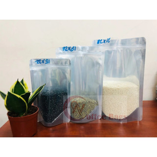 {1kg/size } túi zipper 1 mặt bạc đáy đứng (Hàng dày đẹp- có sẵn)