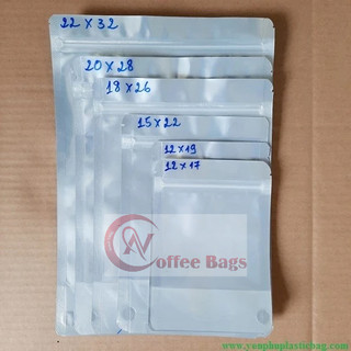 {1kg/size} Túi zipper ghép 1 mặt bạc 1 mặt trong (Hàng có sẵn)