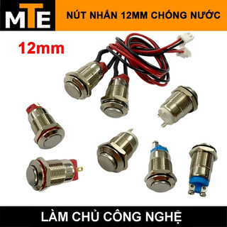 Nút nhấn kim loại 12mm chống nước