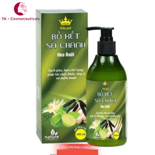 Dầu gội bồ kết sả chanh hoa bưởi kingphar sạch gàu, ngừa rụng tóc, chắc khỏe mềm mượt tóc - 300ml